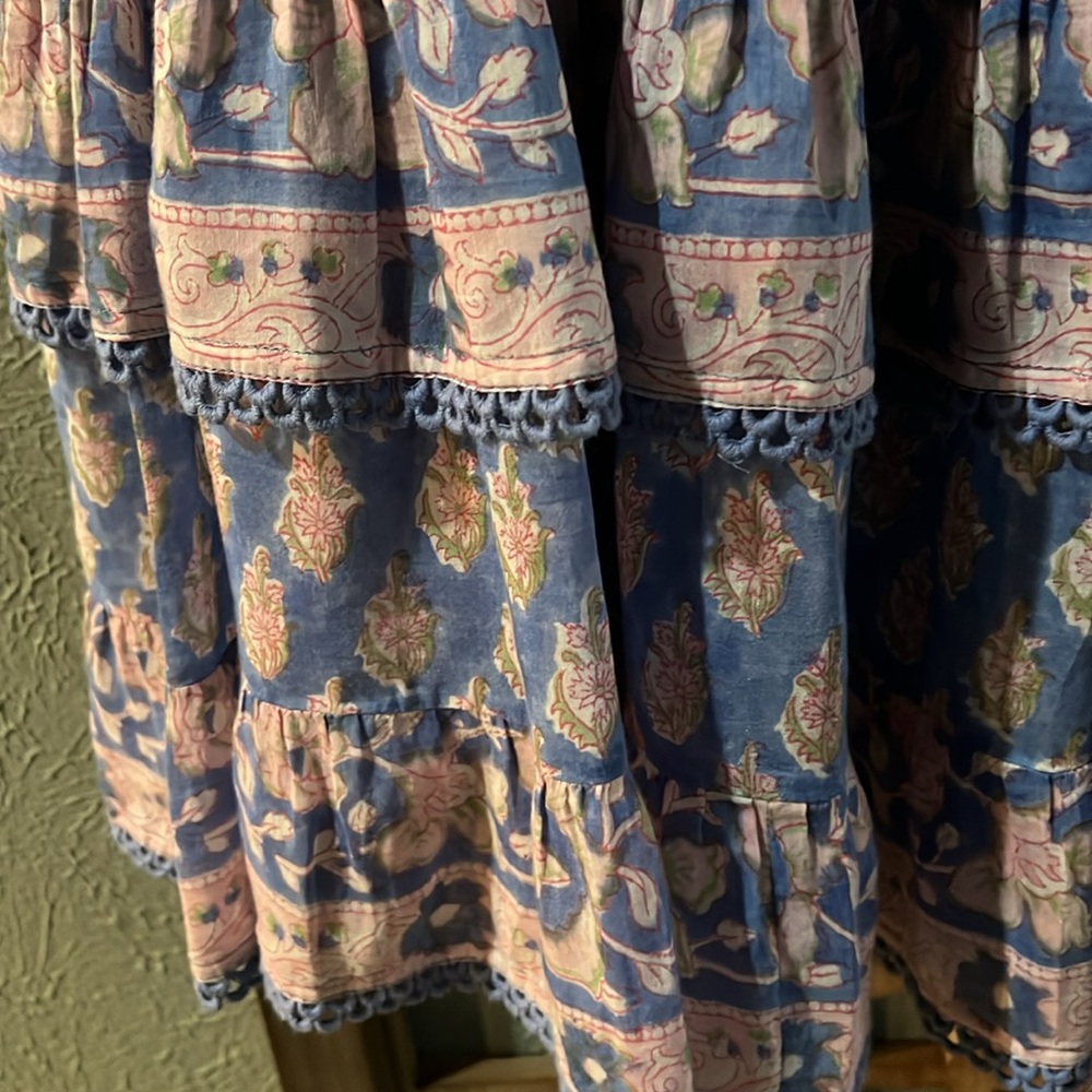 Bell by Alicia Bell Rebecca floral Blue print ruffled dress - Picture 6 of 6
